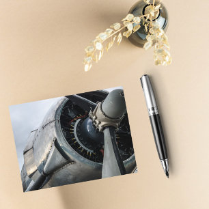 Luftfahrzeugpropeller-Foto, Coole Luftfahrt-Geburt Postkarte
