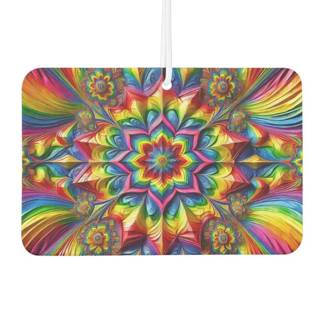 Luftfreaks mit LGBTQ-Farbgebung Autolufterfrischer (Vorderseite)