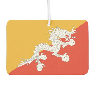 Luftfreunde mit Flagge von Bhutan Autolufterfrischer