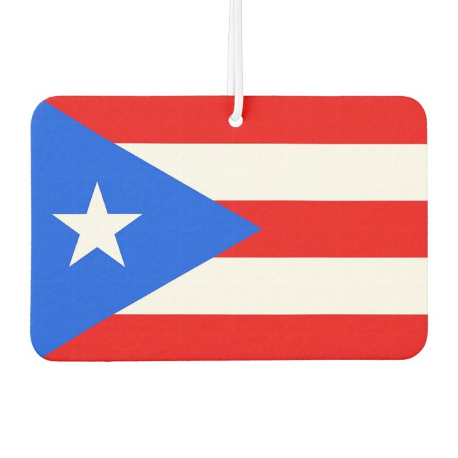 Luftfreunde mit Flagge von Puerto Rico Autolufterfrischer (Vorderseite)