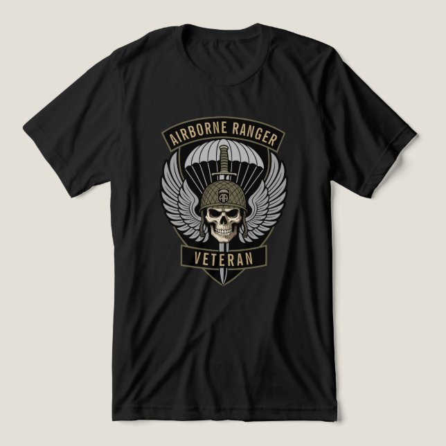 Luftgestützter Ranger Veteran Tri-Blend Shirt (Design Vorderseite)