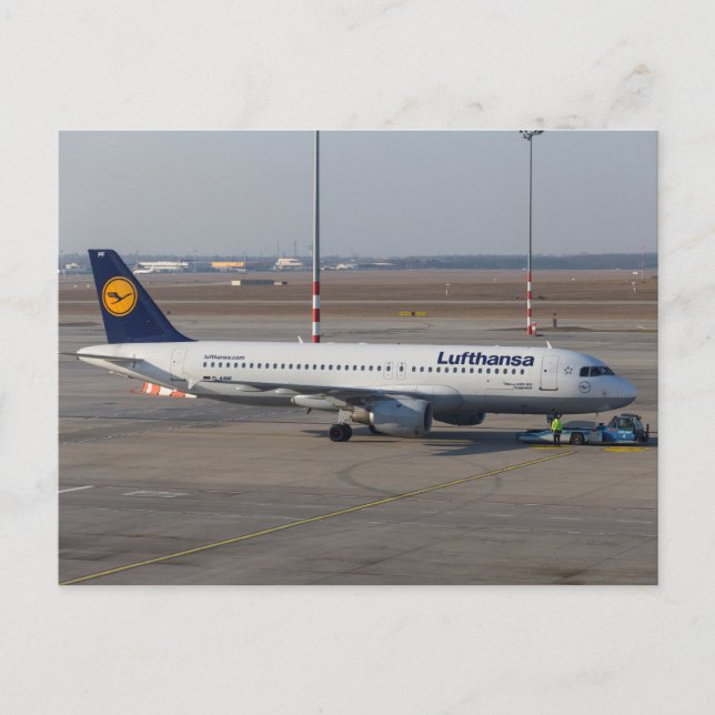Lufthansa A 320-211 Postkarte (Vorderseite)