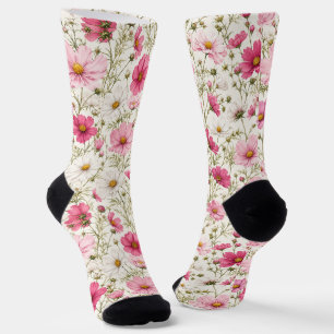 Luftige Cosmos-Blumenstiele Socken