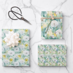 Luftige Löwenzahnblüten Geschenkpapier Set