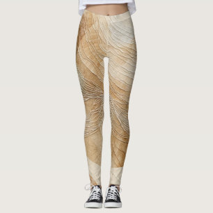 Luftige neutrale natürliche Elemente Bohemian Boho Leggings