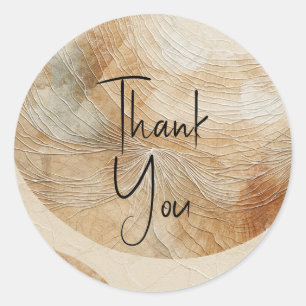 Luftige Neutrale Natürliche Elemente Bohemian Boho Runder Aufkleber