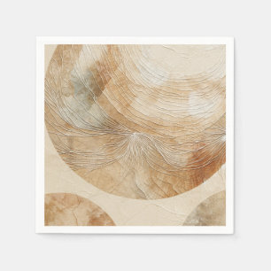Luftige neutrale natürliche Elemente Bohemian Boho Serviette