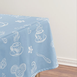 Luftiges Blau der Teezeit Tischdecke