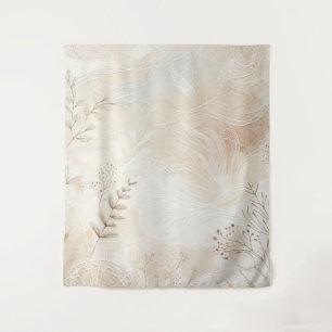 Luftiges Boho-Botanisches Blumiges String-Art-Desi Wandteppich