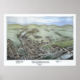Luftkarte Birdsboro PA Pennsylvania Poster 1890