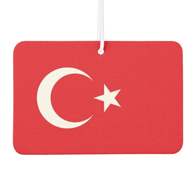 Luftkühler mit der Flagge der Türkei Autolufterfrischer (Vorderseite)