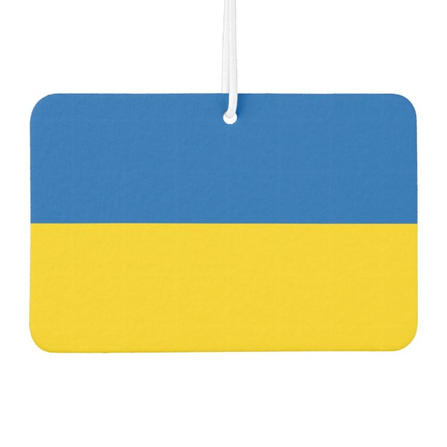 Luftkühler mit der Flagge der Ukraine Autolufterfrischer (Vorderseite)