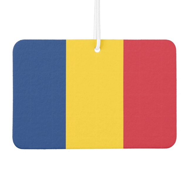 Luftkühler mit der Flagge Rumäniens Autolufterfrischer (Vorderseite)