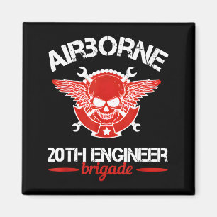 Luftlandetechniker Veteran Totenkopf militärische  Magnet