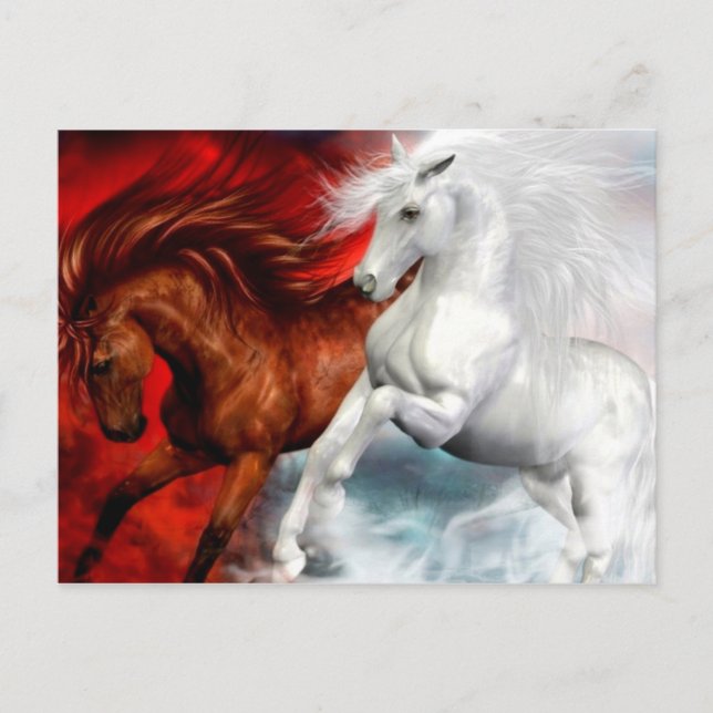 Luftpferde und Feuerpferde Postkarte (Vorderseite)