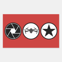 Luftphotograph DJI Mavic USA Rechteckiger Aufkleber