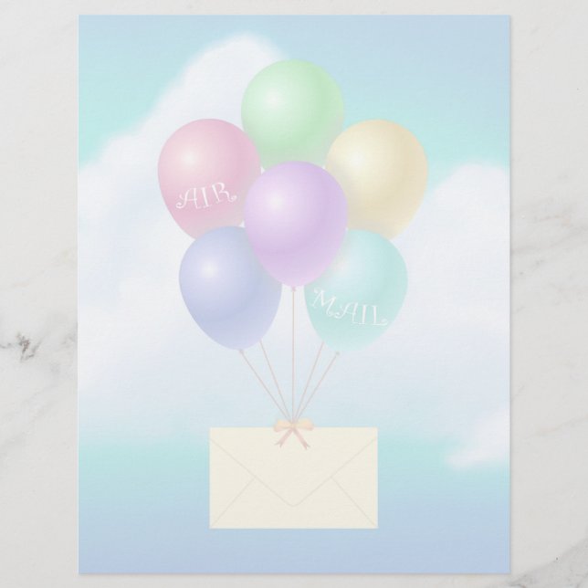 Luftpost - 8,5" x 11" Stationierblech (Vorderseite)