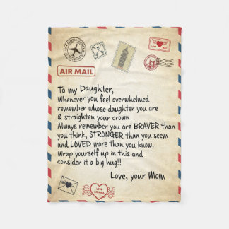 Luftpost an meine Tochter  Fleecedecke