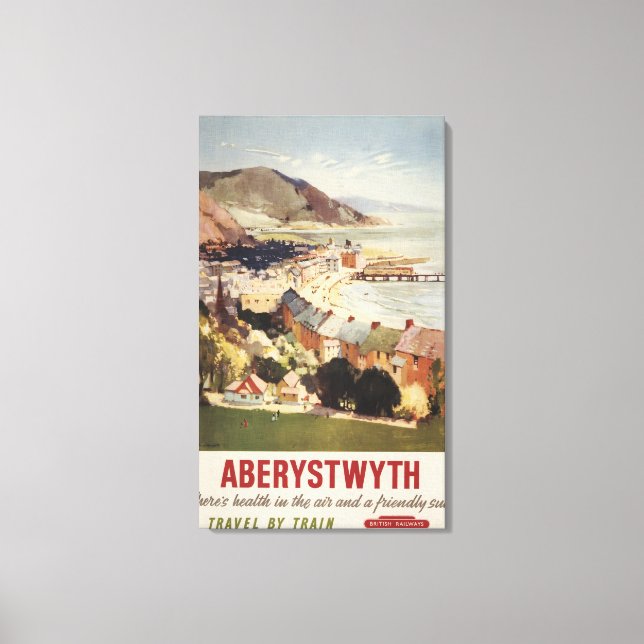 Luftpost Britische Eisenbahnplakat Leinwanddruck (Vorderseite)