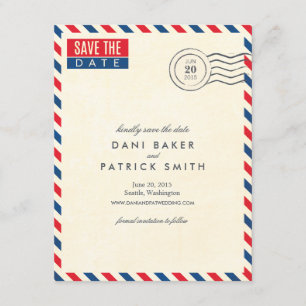 Luftpost Hochzeit Datum speichern Save The Date
