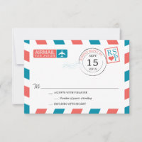 Luftpost-Hochzeit RSVP