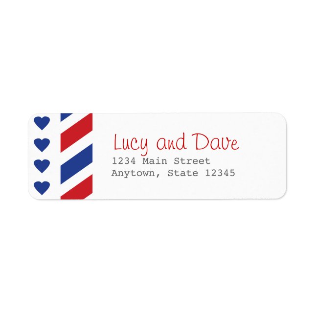 Luftpost mit Rücksendeadresse (Vorne)