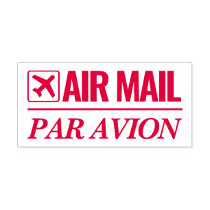 Luftpost / Par Avion-Briefmarke Permastempel