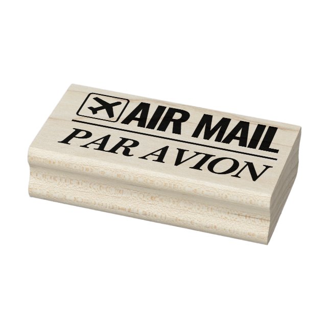 Luftpost / Par Avion Versand Briefmarke aus Holz Gummistempel (Stempel)