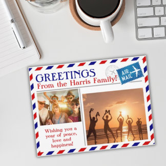 Luftpost-Personalisierte-Foto-Postkarte Postkarte