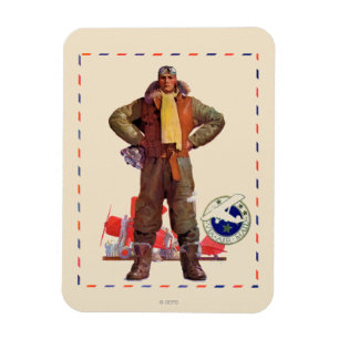 Luftpost-Pilot Magnet
