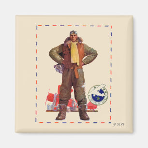 Luftpost-Pilot Magnet