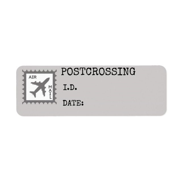 Luftpost Postüberqueren ID-Labels und -Aufkleber (Vorne)
