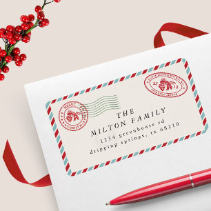 Luftpost Super-niedliche Urlaubsrücksendeadresse Adressaufkleber