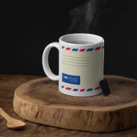 Luftpost-Umschlag-Tasse