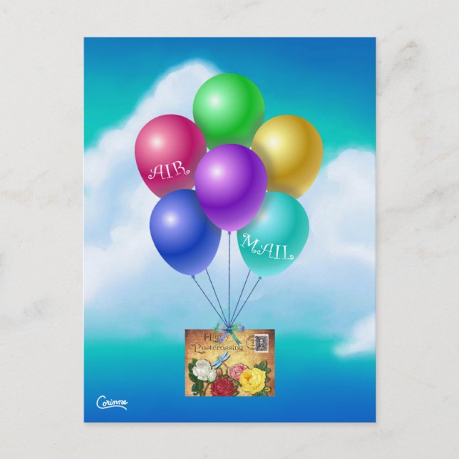 Luftpost - Vintag - Postkarte (Vorderseite)