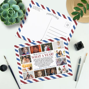 Luftpost - Was für ein Jahr im Review 12-FotoColla Feiertagspostkarte