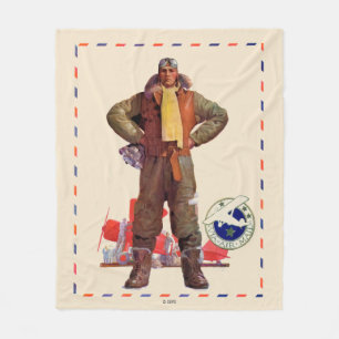 Luftpostpilot Fleecedecke