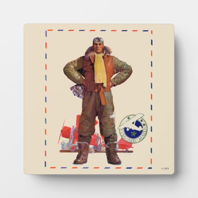 Luftpostpilot Fotoplatte (Vorderseite)