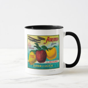 Luftschiff-Apple-Kiste LabelWatsonville, CA Tasse
