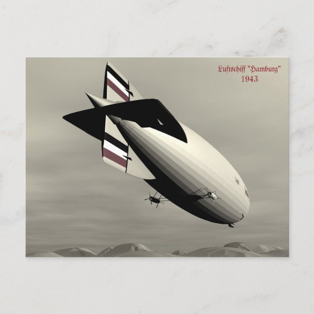 Luftschiff "Hamburg" Postkarte (Vorderseite)