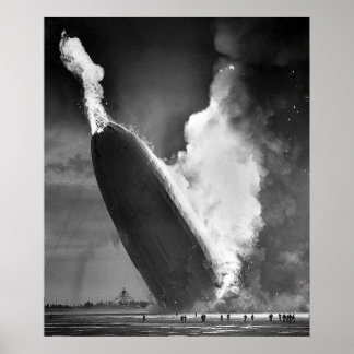 Luftschiff Hindenburg Unglück circa 1937 Poster