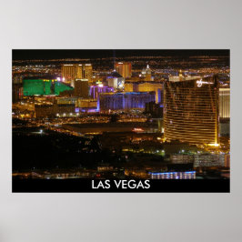 Luftschiff Las Vegas Strip at Night - Höhenlage Poster