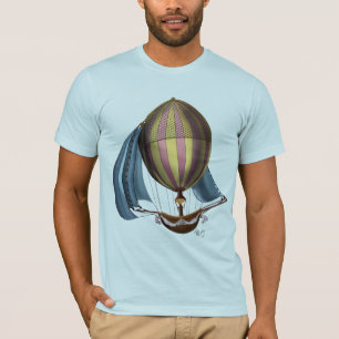 Luftschiff mit blauen Segeln T-Shirt