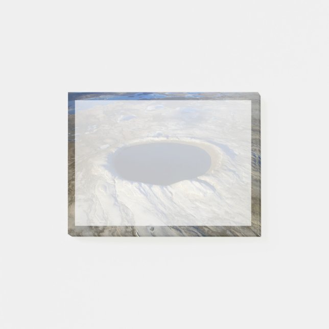 Luftschiff Pingualuit Krater, Quebec, Kanada. Post-it Klebezettel (Vorderseite)