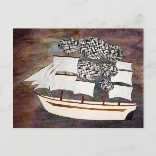 Luftschiff Rabbie Burns Postkarte (Vorderseite)