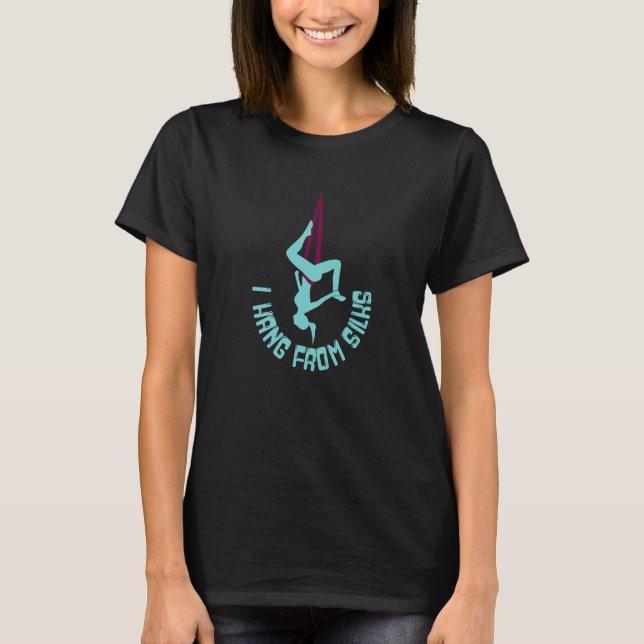 Luftschleifseide Luft Yoga Acrobatics Seide T-Shirt (Vorderseite)