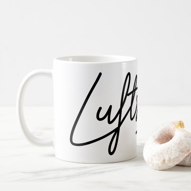 Luftschloss, deutsches Wort, Luftschlösser, Deutsc Kaffeetasse (Mit Donut)