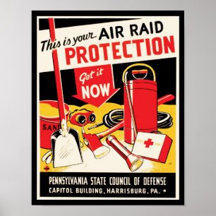 Luftschutz Poster