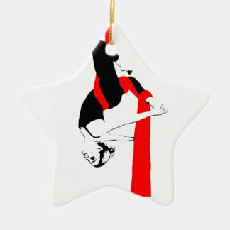 Luftseide-Tänzer-Zwillings-Pose Keramik Ornament