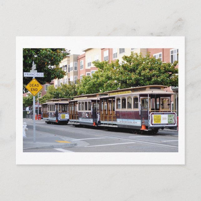 Luftseilwagen von San Francisco, CA Postkarte (Vorderseite)